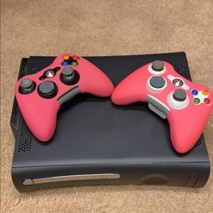 Xbox 360 with 2 controllers